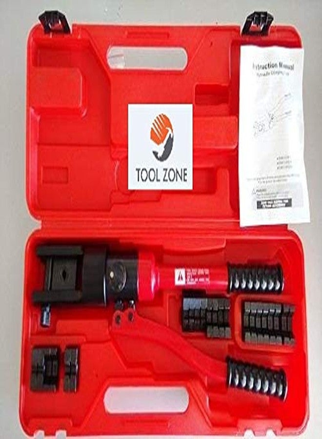 Tool Zone ® 10 Ton Quick Hydraulic Crimping Tools Kit 10-300 sq mm (12 Set of Dies) - Image 1